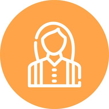 Benzersiz kadın vektör simgesi