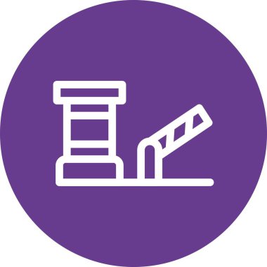 Toll park alanı web simgesi, vektör illüstrasyonu