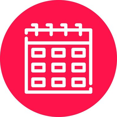 tarih ve takvim simgesi, basit vektör illüstrasyonu