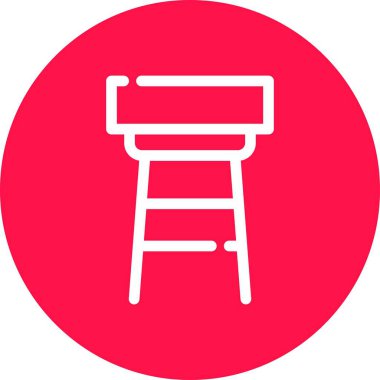 Sandalye. Web simgesi basit illüstrasyon