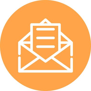 e-posta düz renk çember vektörü g