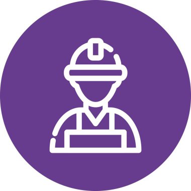 güzel işçi vektör simgesi