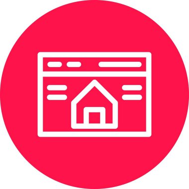 Ev simgesinin vektör illüstrasyonu