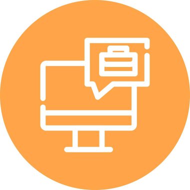 Web sohbet simge vektör çizim