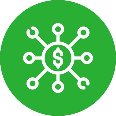 Dolar. Web simgesi basit illüstrasyon