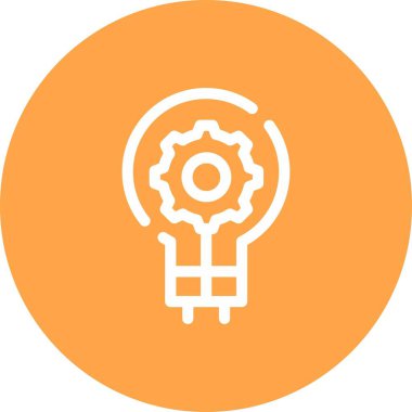 Benzersiz ampul vektör çizgisi simgesi