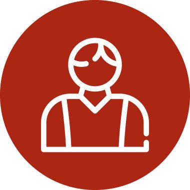 Bir kişi simge vektör illüstrasyonuna sahip bir adam