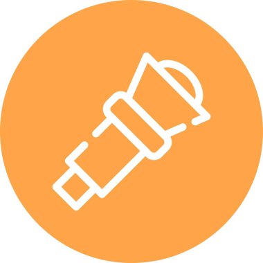 Spyglass web simgesi, vektör illüstrasyonu