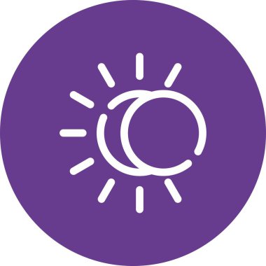 Güzel Güneş Kabartma Vektörü Simgesi