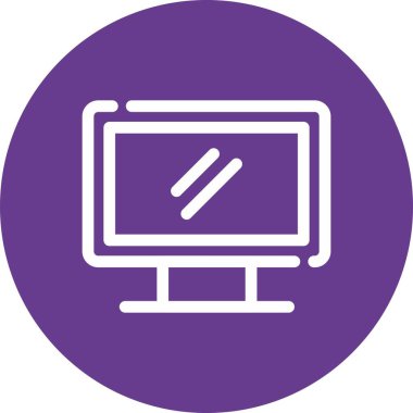 Benzersiz lcd izleyici vektör çizgisi simgesi