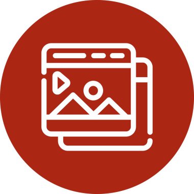 vektör lcd simgesi illüstrasyonu