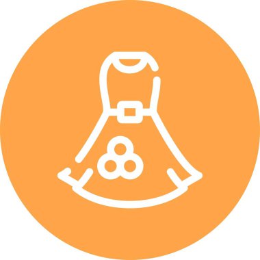 güzel gelinlik çizgisi vektör simgesi