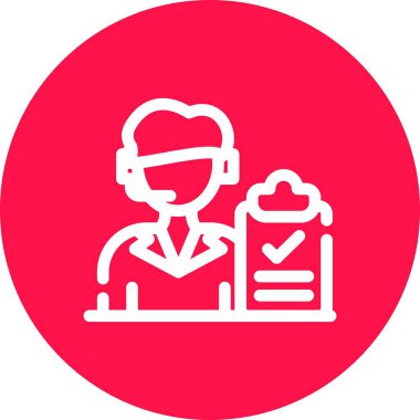 Maskeli ve tıbbi çantalı bir adamın vektör çizimi