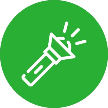 Bir ampulün izole edilmiş tek bir simgesinin vektör çizimi