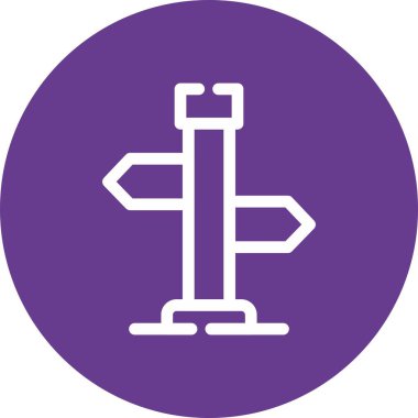 vektör yol simgesi illüstrasyonu