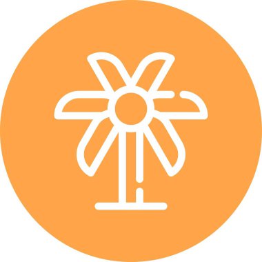 beautiful flower vector glyph icon