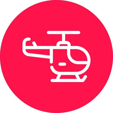 Helikopter. Web simgesi basit tasarım