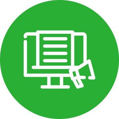 Bilgisayar. Web simgesi basit illüstrasyon