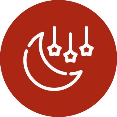 Eşsiz Ay Vektörü Kabartma Simgesi