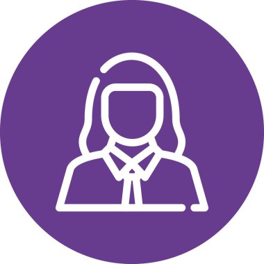 Benzersiz kadın avatar vektör çizgisi simgesi