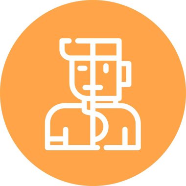 Sakallı ve maskeli bir adamın vektör çizimi