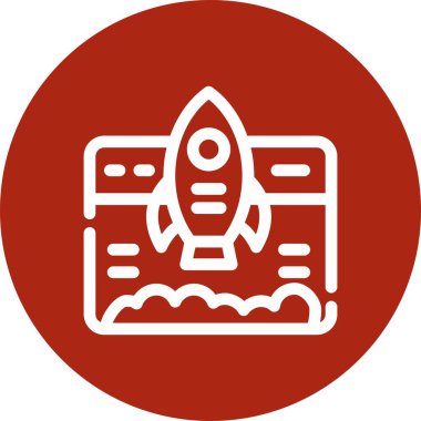 Roket ikonu. Vektör illüstrasyonu