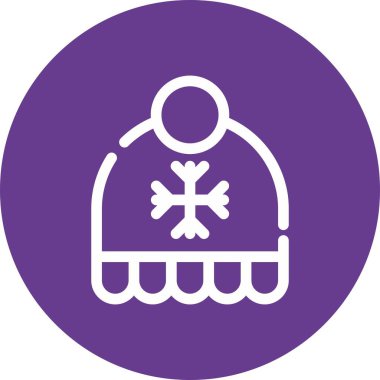 Eşsiz kış şapkası vektör simgesi