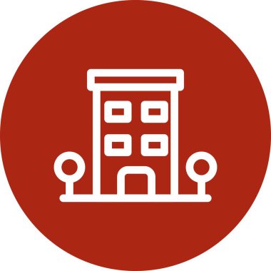 Eşsiz ofis oluşturma vektörü glyglyph simgesi