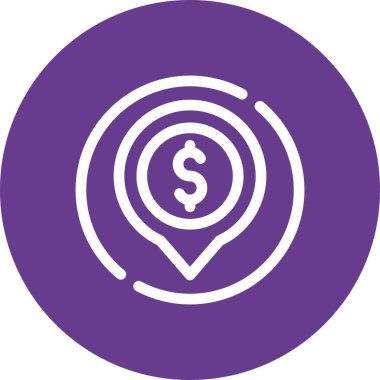 Vektör para simgesi çizimi