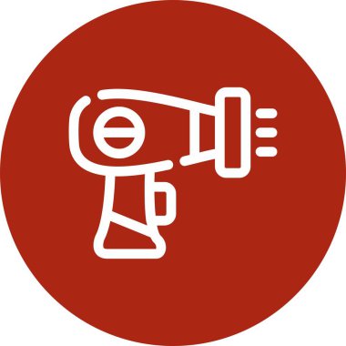 CCTV kamerasının illüstrasyon vektör simgesi.