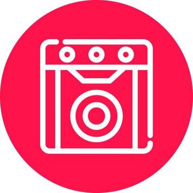 Bir çamaşır makinesi simgesinin vektör çizimi