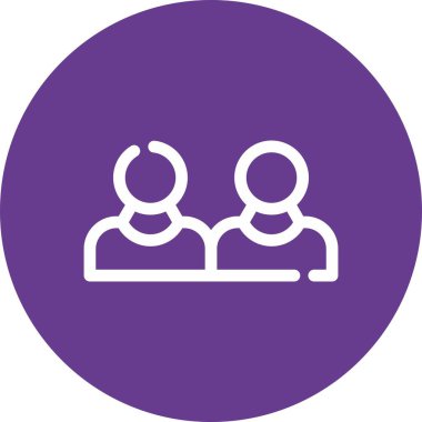 Güzel çift glyglyph vektör simgesi