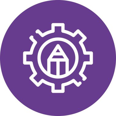 dişli simgesinin vektör illüstrasyonu