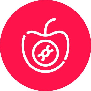 vektör illüstrasyonu, elma simgesi basit ve