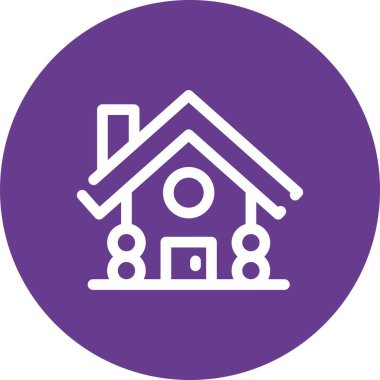 Güzel Ev Vektörü Kabartma Simgesi