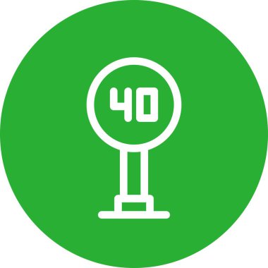 Yeşil ve siyah simge yuvarlamasının vektör çizimi