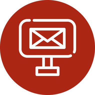 Vektör e-posta düz simgesi