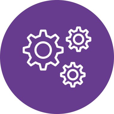 güzel vites çizgisi vektör simgesi