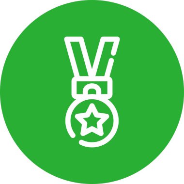 Madalya simgesi, vektör illüstrasyonu