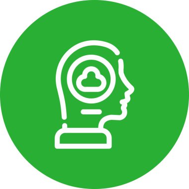 beyin ikonu vektör illüstrasyonu