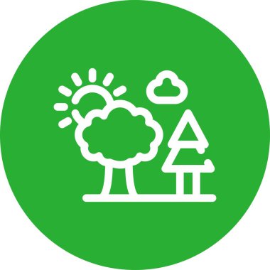 ağaç simgesi vektör illüstrasyonu