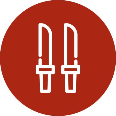 Haç ve kılıç simgesi. vektör illüstrasyonu