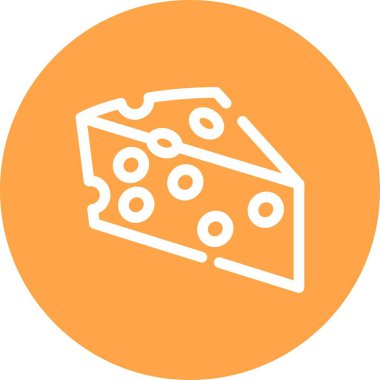 Eşsiz peynir vektör çizgisi simgesi