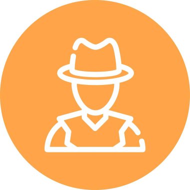 Şapkalı bir adamın vektör çizimi