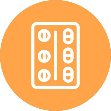 güzel haplar çizgi vektör simgesi