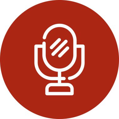 mikrofon simgesi vektör illüstrasyonu