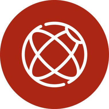 Güzel Küre Çizgisi Vektör Simgesi