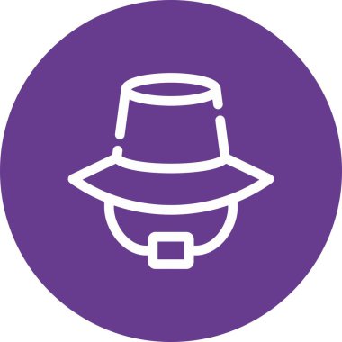 Benzersiz dedektif şapkası vektör simgesi