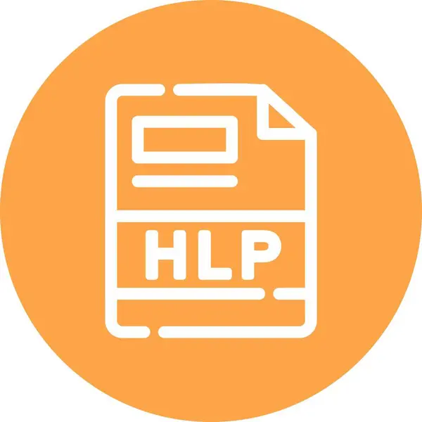 stock vector HLP file web icon, vector illustration