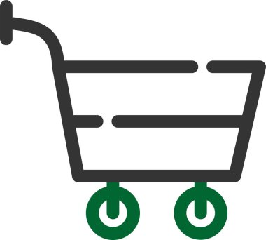 Alışveriş arabası simge vektör çizim